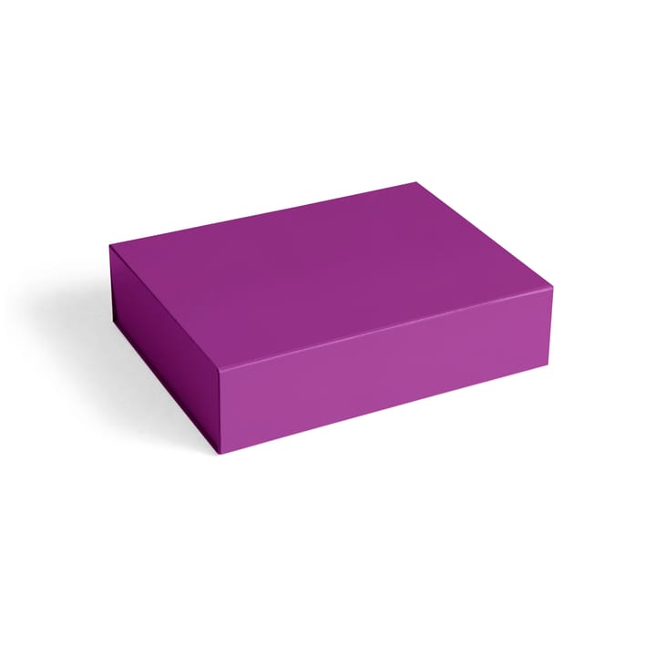 Colour Storage S Box mit Deckel 25,5 x 33cm - Vibrant purple - HAY