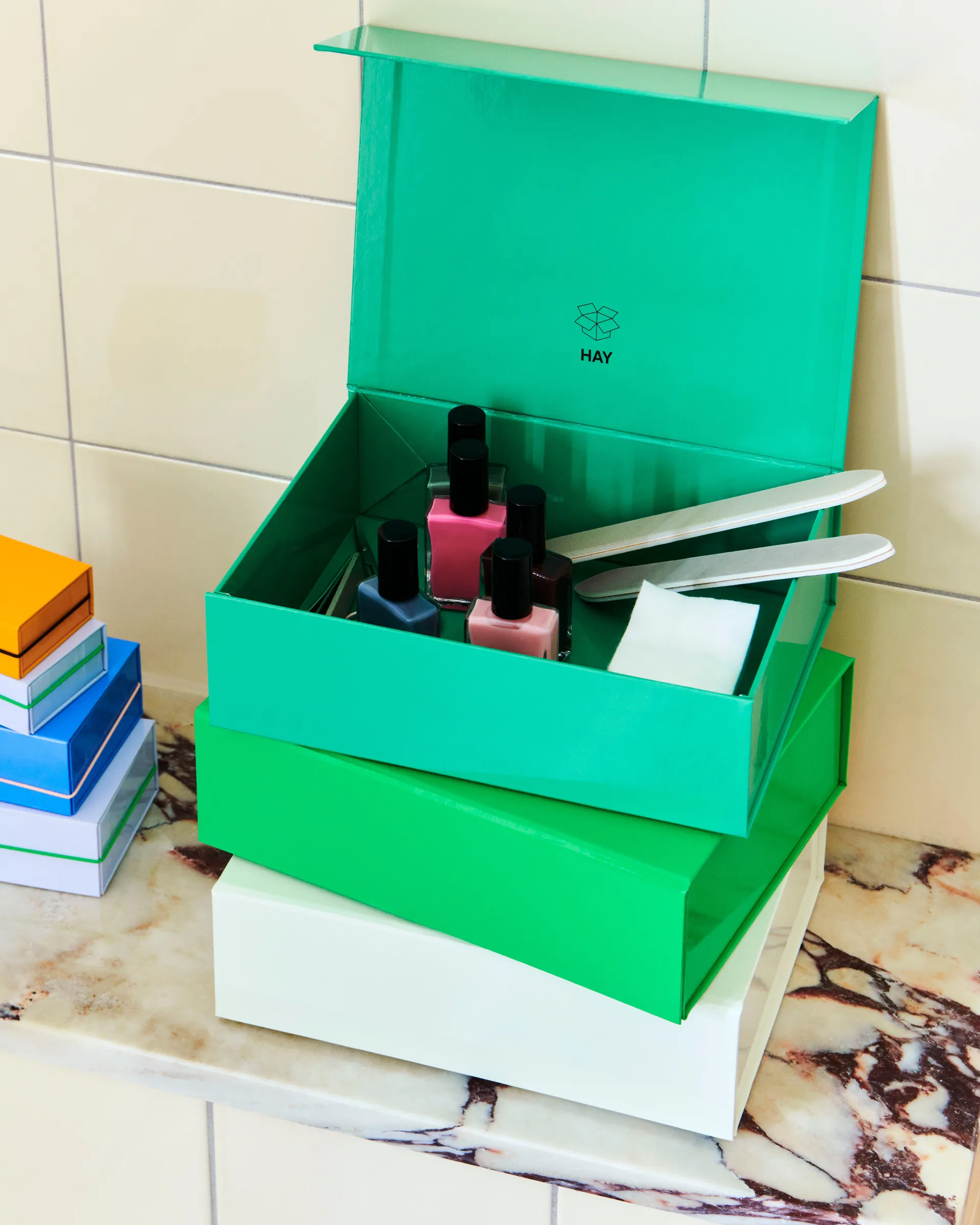 Colour Storage XS Box mit Deckel 16,5x22,5 cm, Emerald green HAY