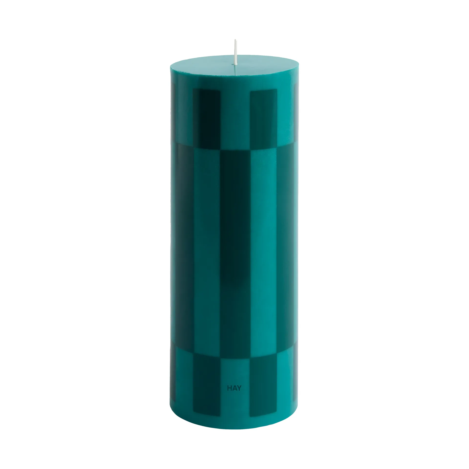 Column Candle Blockkerze large 25 cm, Green-dark green HAY