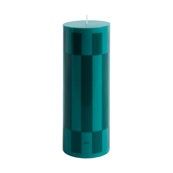 Column Candle Blockkerze large 25 cm - Green-dark green - HAY