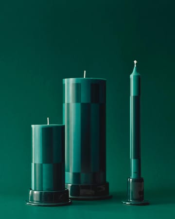 Column Candle Blockkerze large 25 cm - Green-dark green - HAY