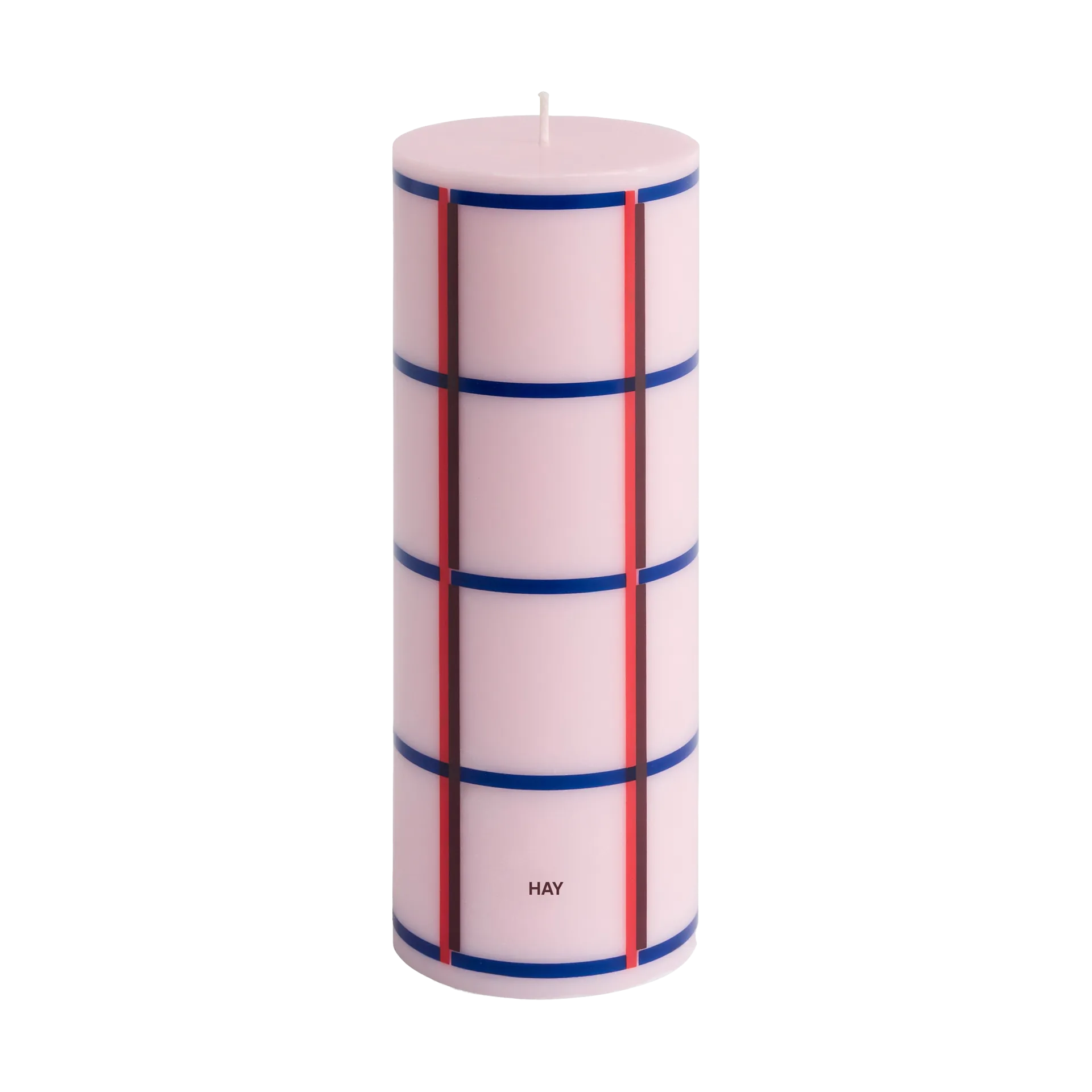 Column Candle Blockkerze medium 20 cm, Light pink-red-bordeaux-dark blue HAY