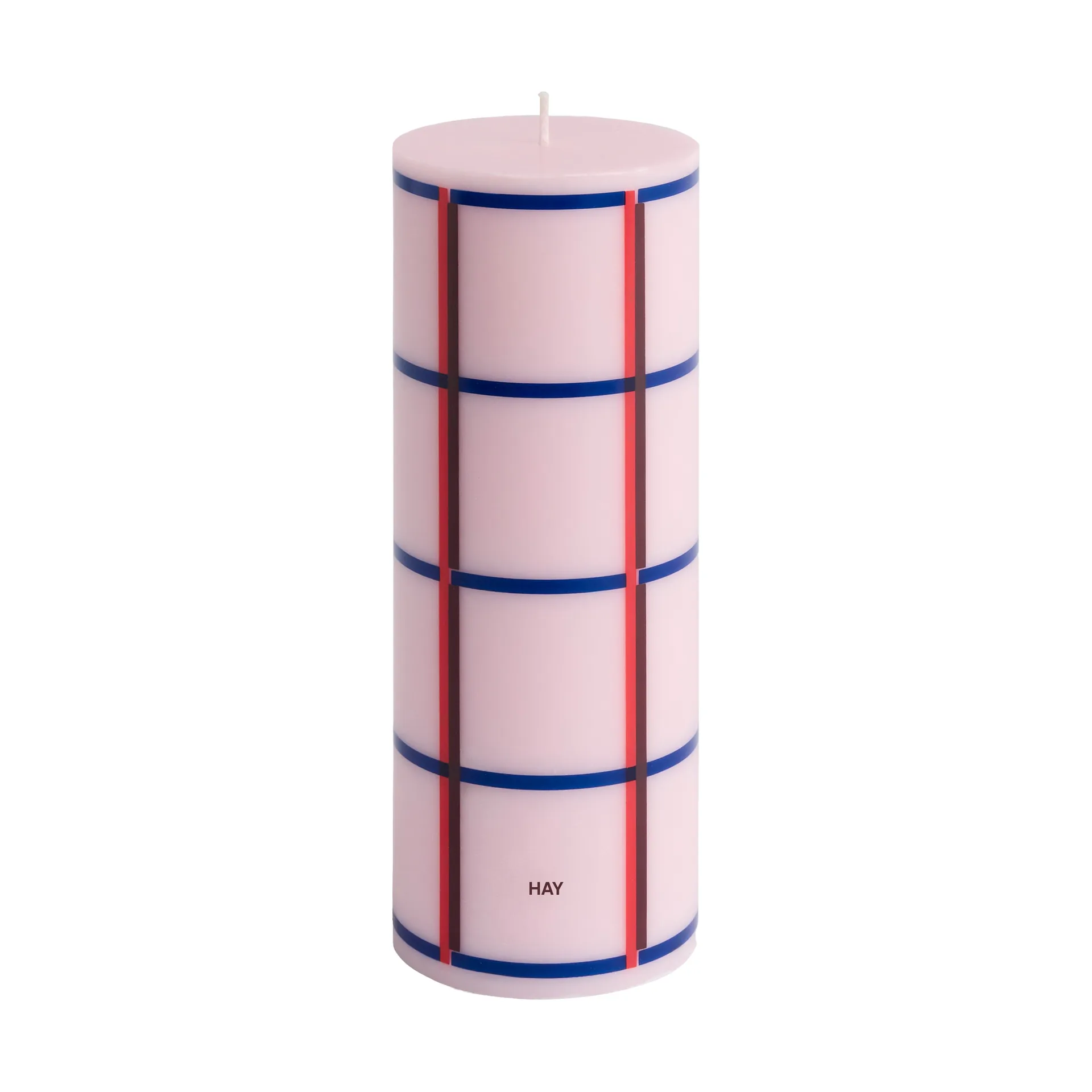 Column Candle Blockkerze medium 20cm, Light pink-red-bordeaux-dark blue HAY