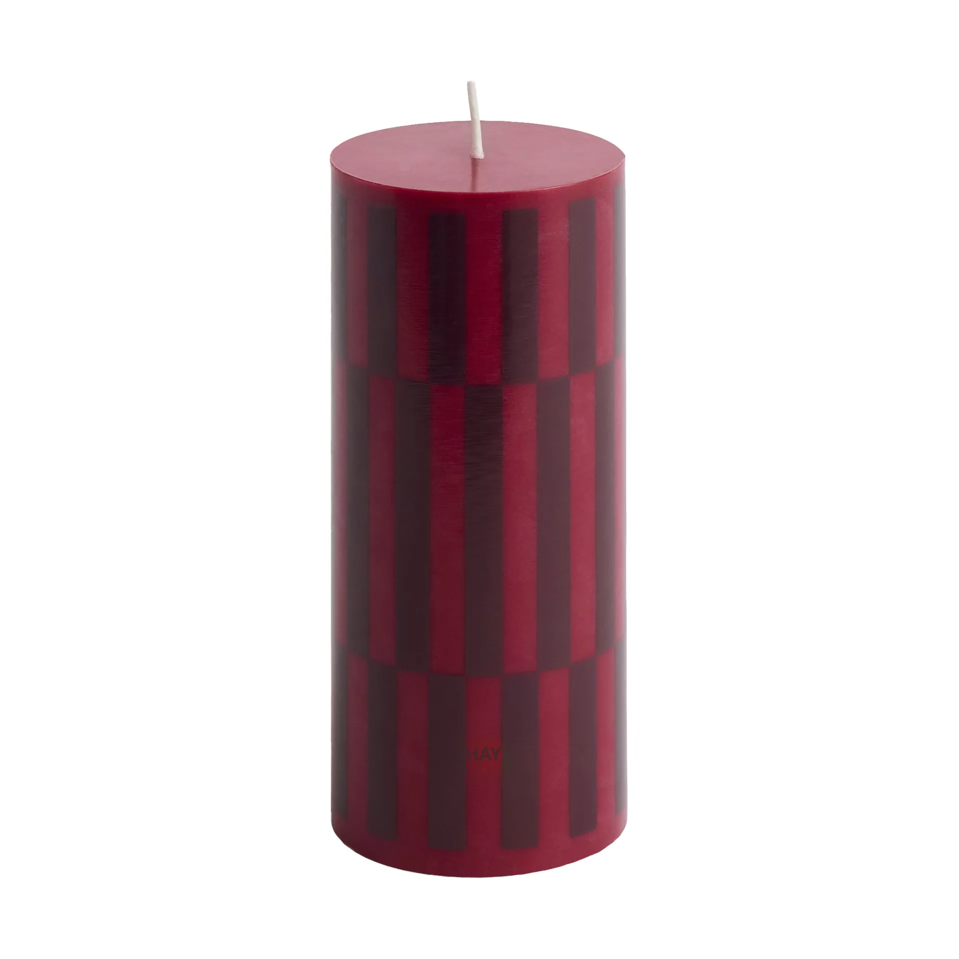Column Candle Blockkerze small 15cm, Wine-bordeaux HAY