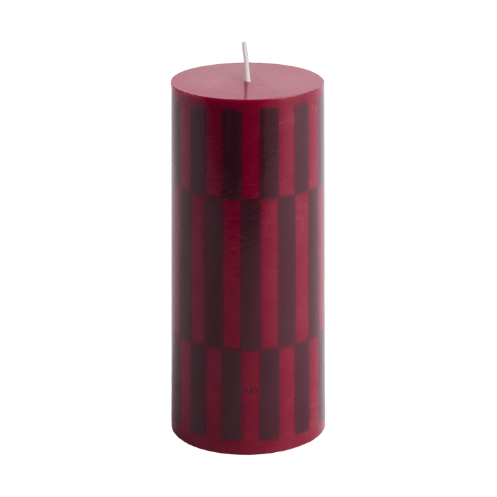 Column Candle Blockkerze small 15cm - Wine-bordeaux - HAY