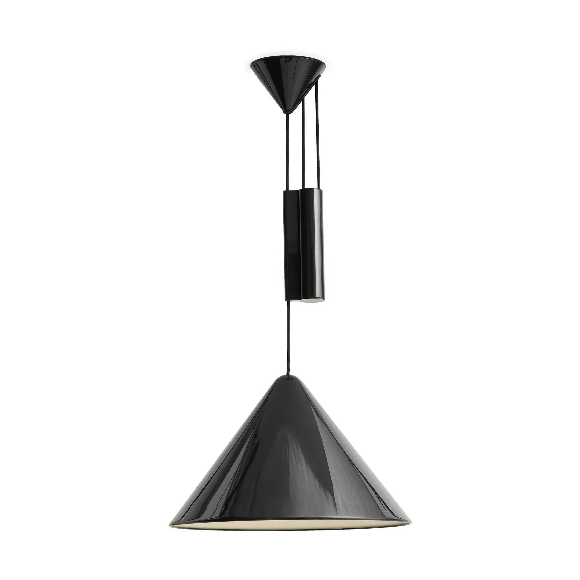 Compass Adjustable Pendelleuchte 43 cm, Soft black HAY