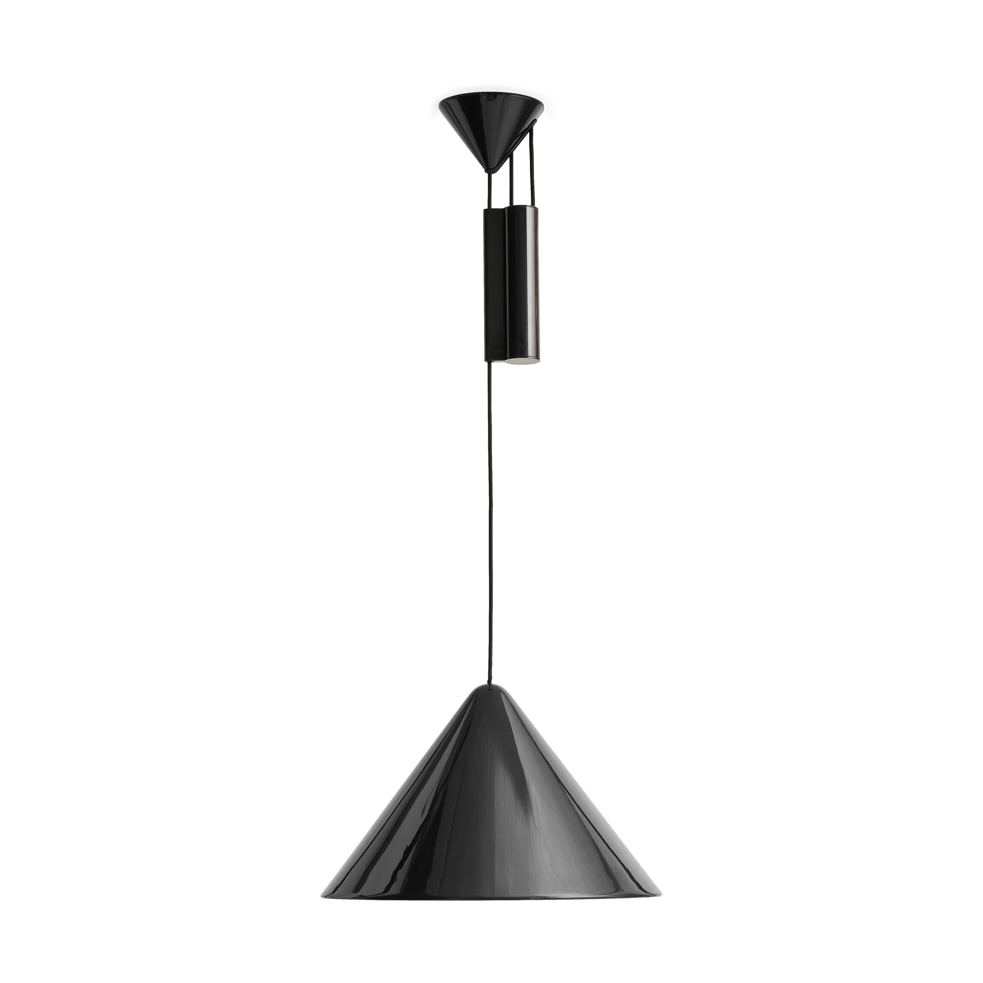 Compass Adjustable Pendelleuchte 43 cm, Soft black HAY