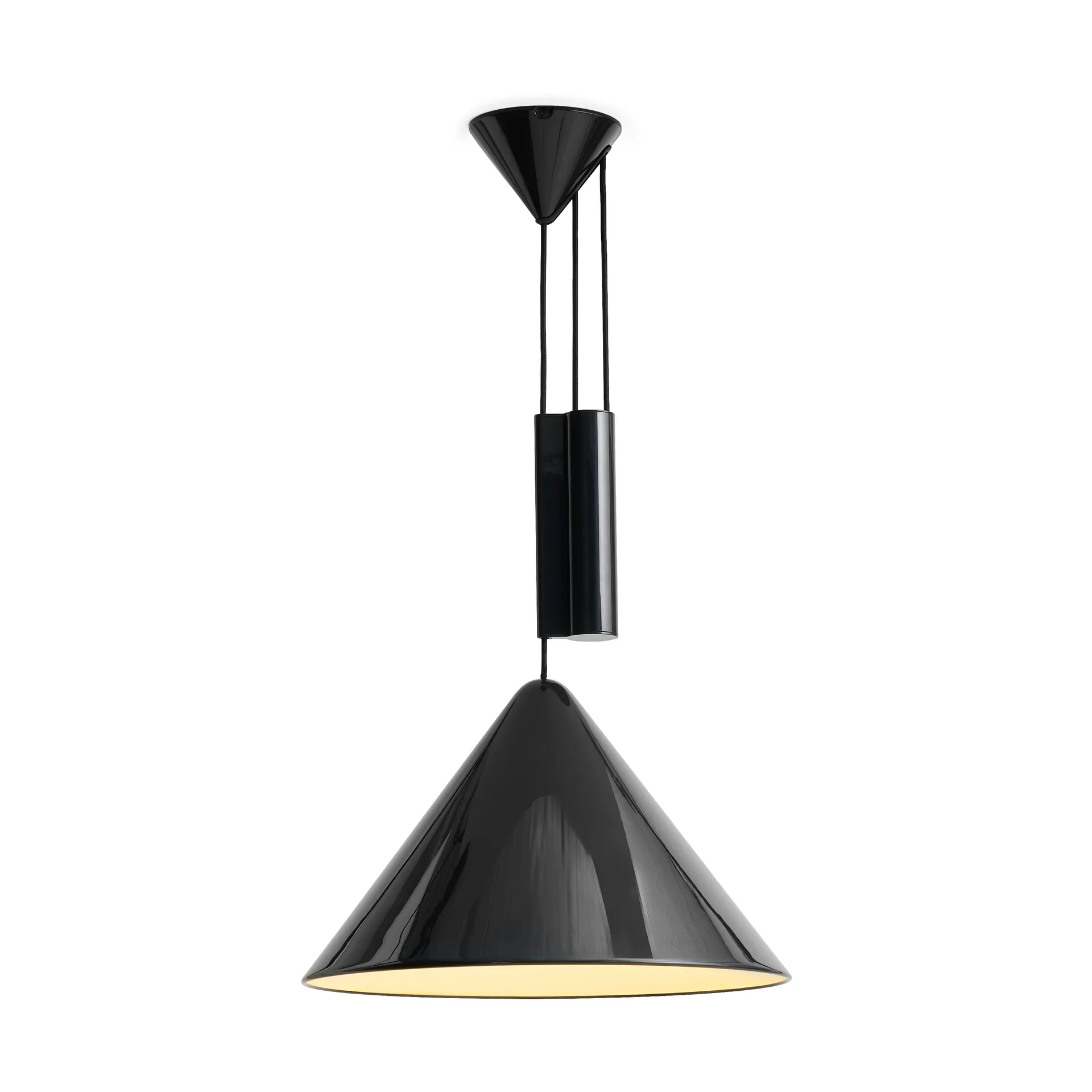 Compass Adjustable Pendelleuchte 43 cm, Soft black HAY