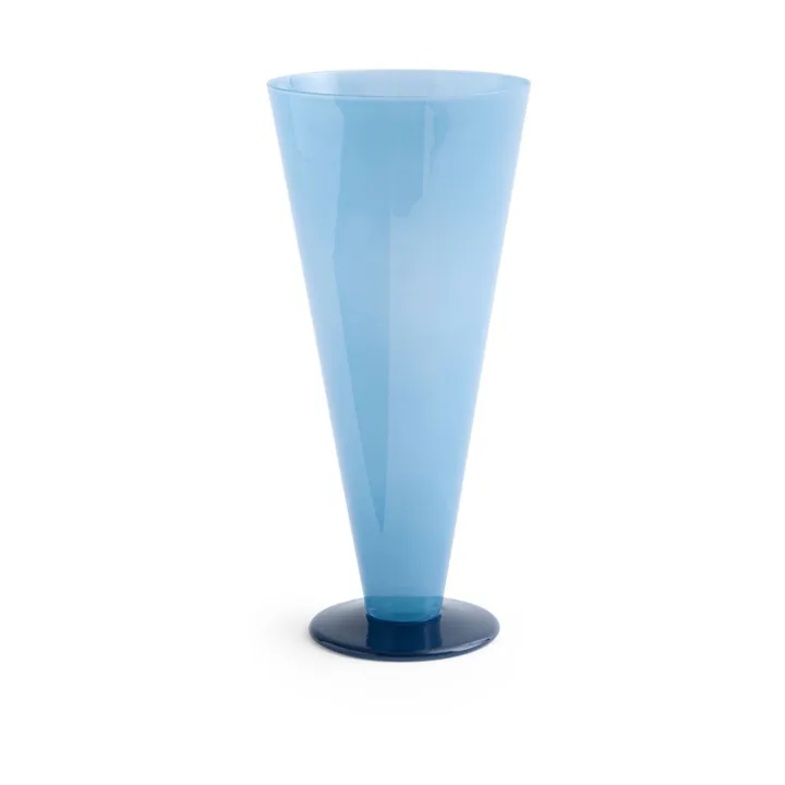 Conical Vase - Petrol blue-dark blue, large - HAY