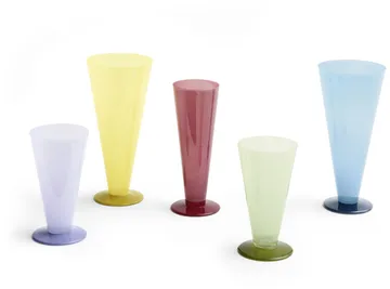 Conical Vase - Yellow-lime green, large - HAY