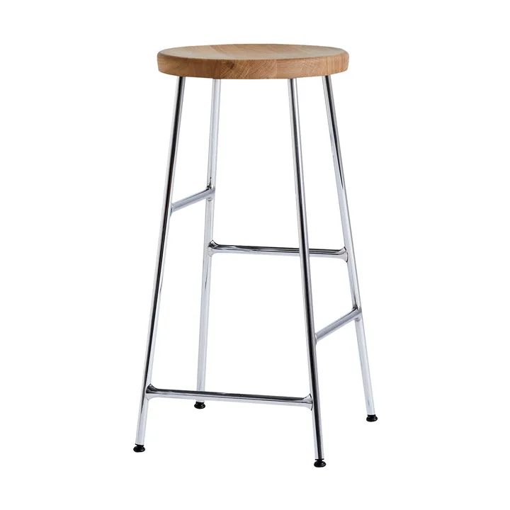 Cornet runder Barhocker 65 cm - Oiled oak-chrome - HAY
