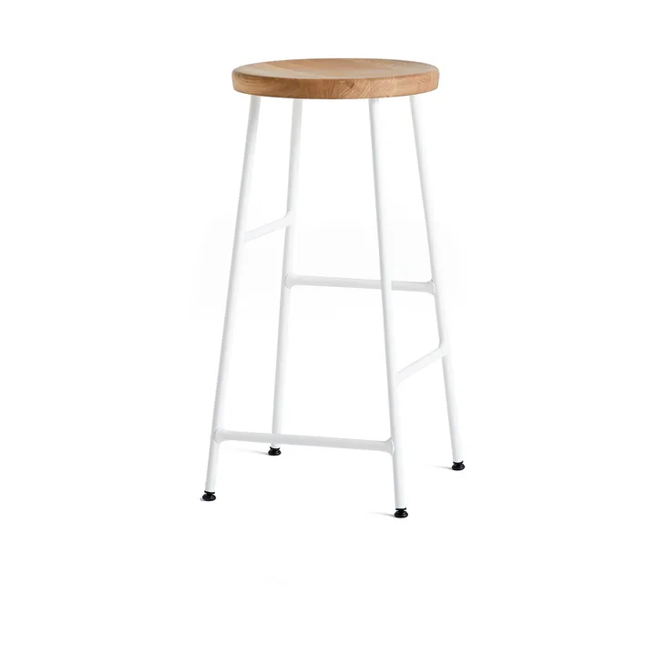 Cornet runder Barhocker 65 cm - Oiled oak-cream white - HAY