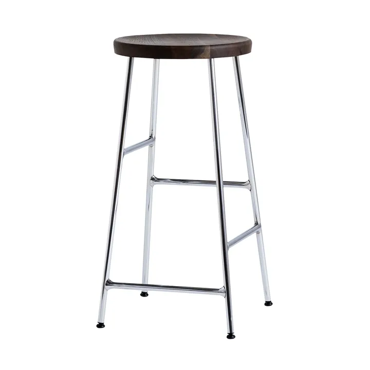 Cornet runder Barhocker 65 cm - Smoked oiled oak-chrome - HAY