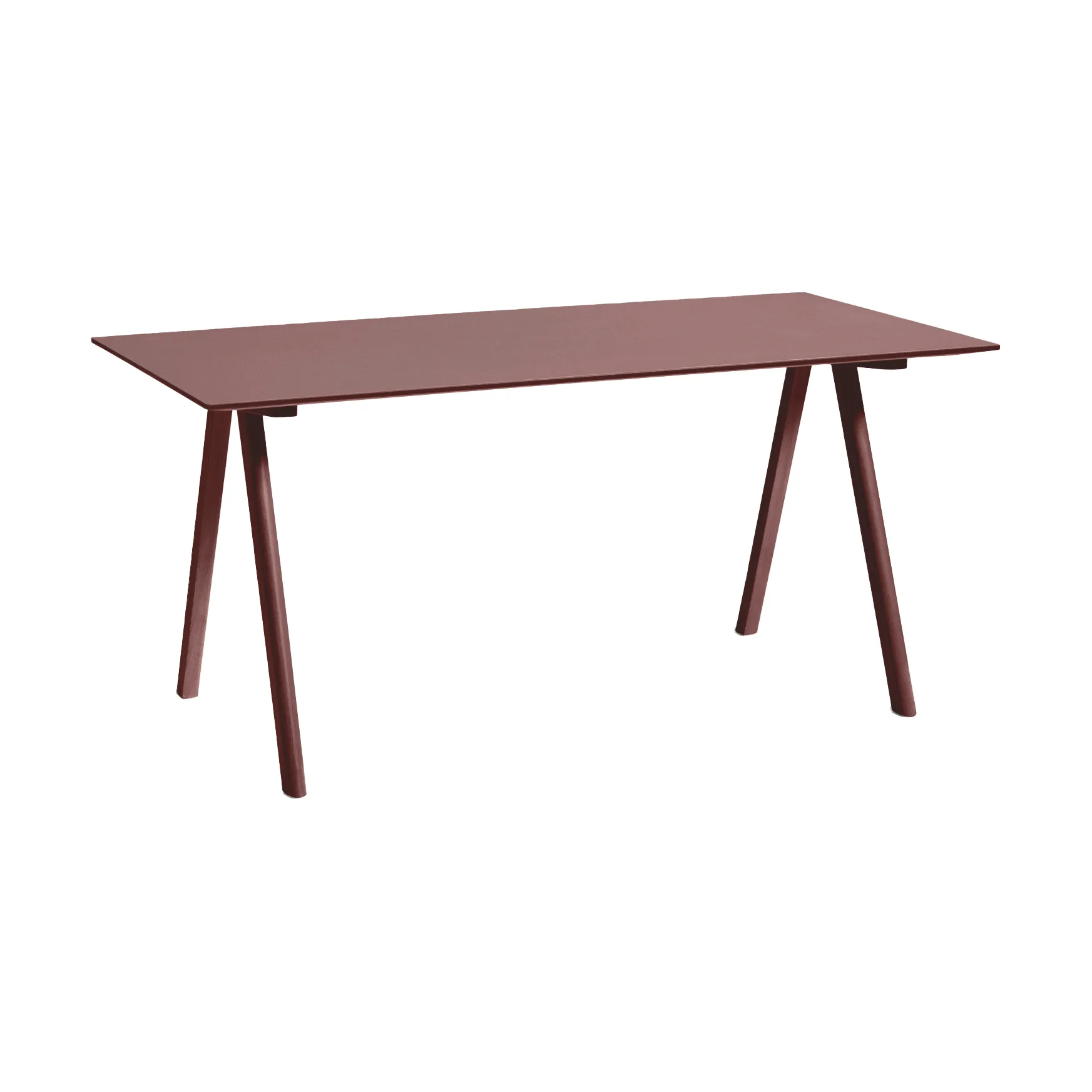 CPH10 2.0 Schreibtisch 80x160 cm, Burgundy linoleum-Bordeaux HAY
