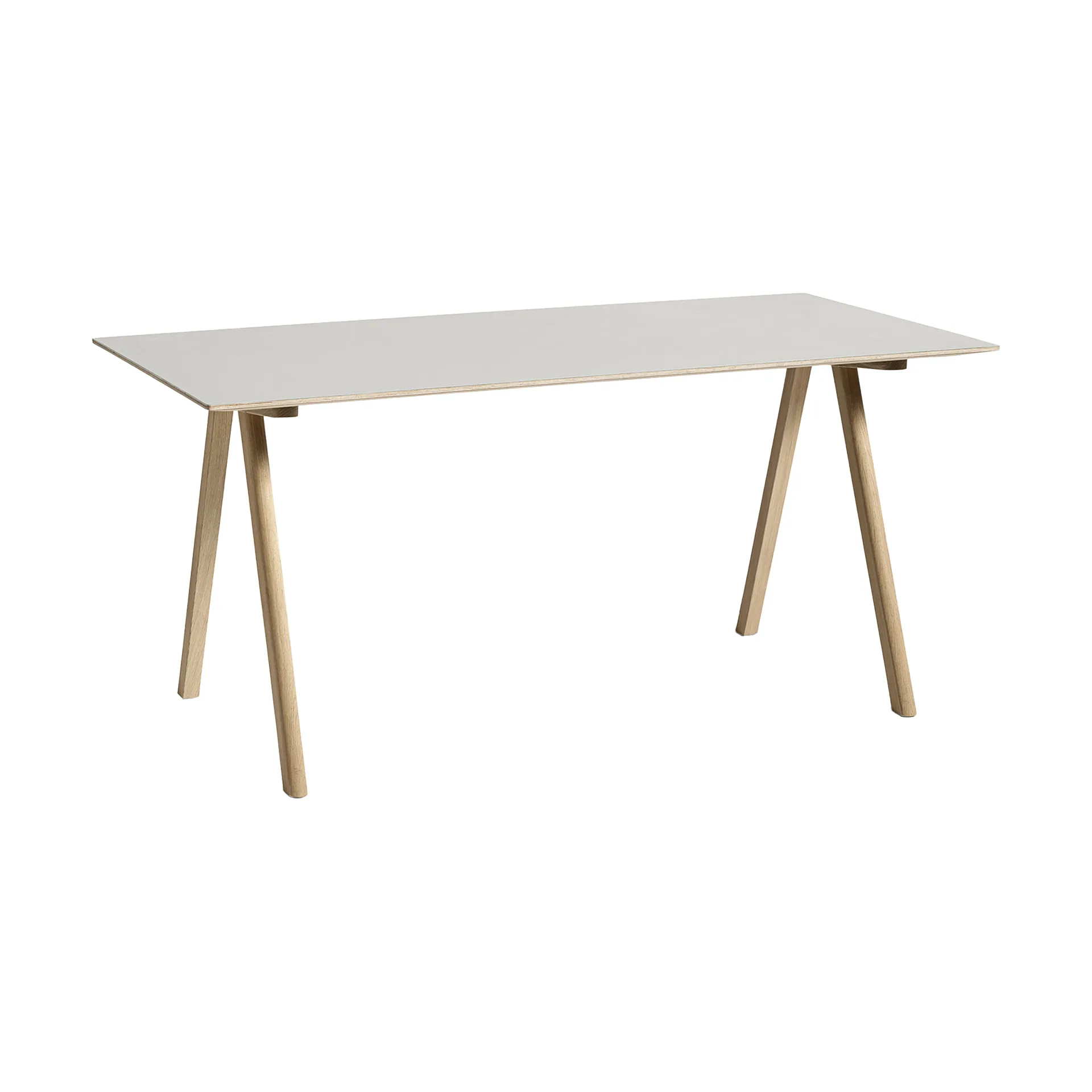 CPH10 2.0 Schreibtisch 80x160 cm, Off white linoleum-lacq. oak HAY