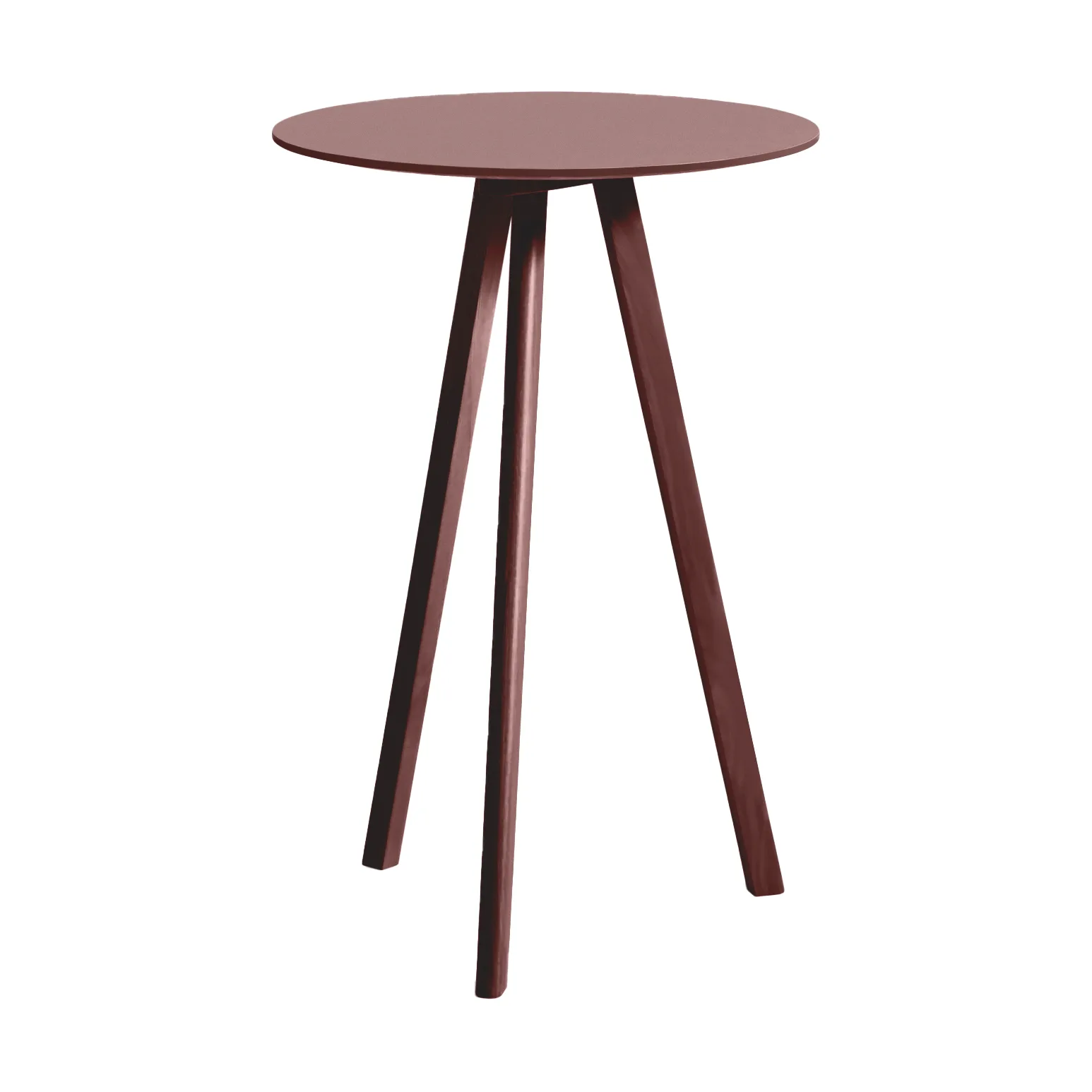 CPH20 2.0 Bartisch Ø70 cm, Burgundy linoleum-Bordeaux HAY