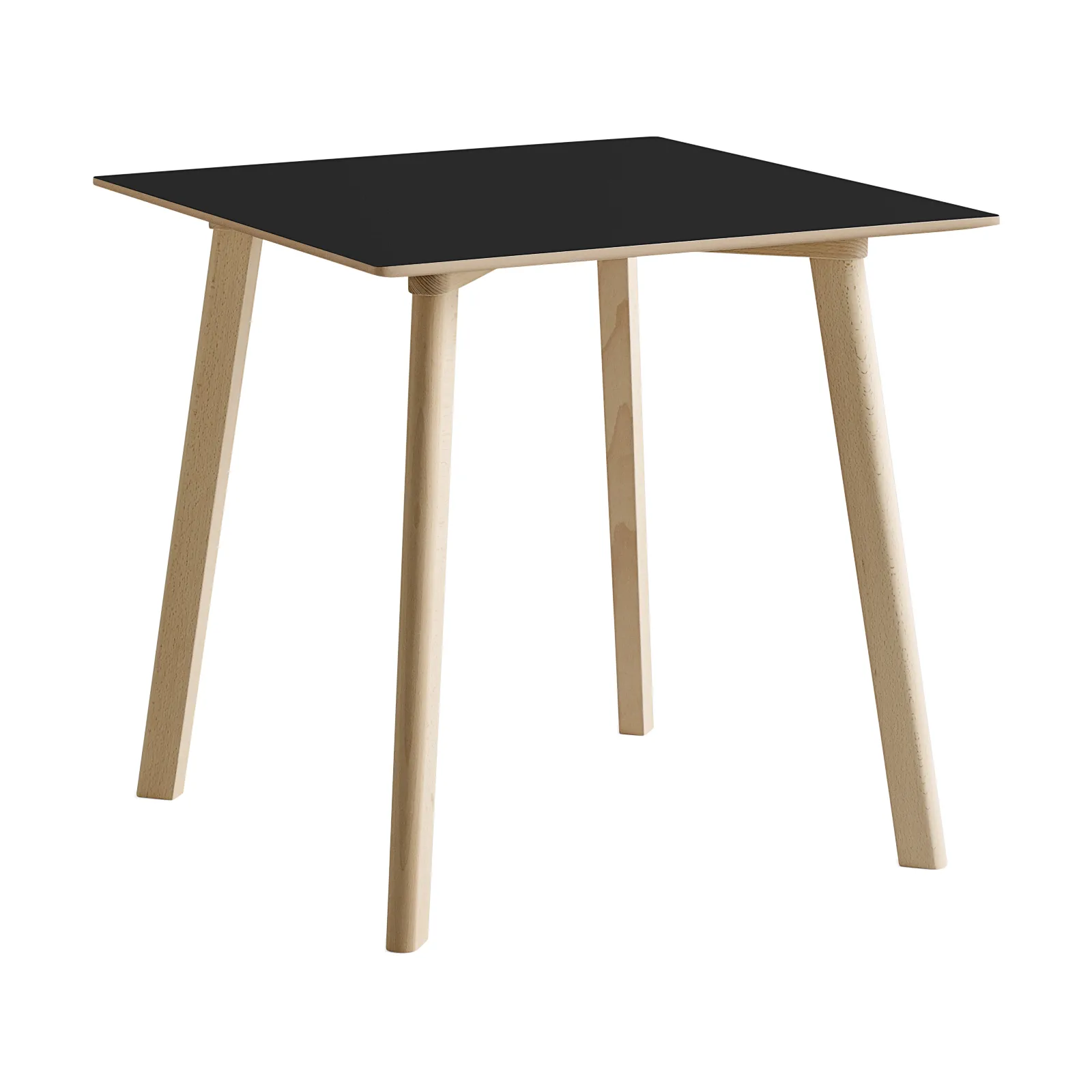 CPH210 Deux 2.0 Tisch 75x75 cm, Black laminate-untreated beech HAY