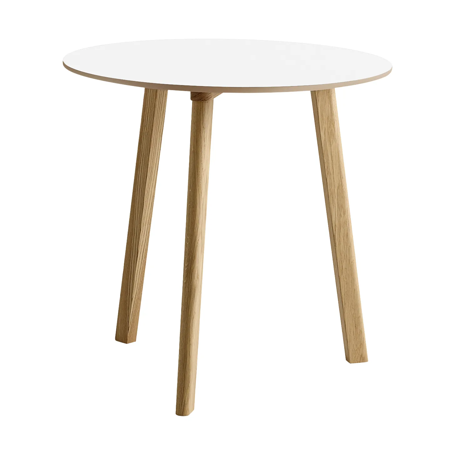 CPH220 Deux 2.0 Tisch Ø75 cm, Pearl white-lacquered oak HAY