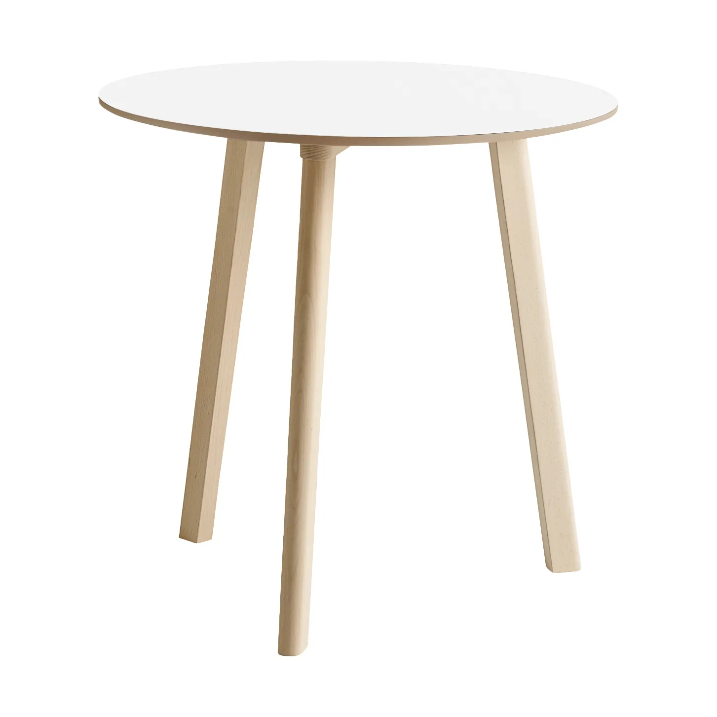 CPH220 Deux 2.0 Tisch Ø75 cm, Pearl white-untreated beech HAY