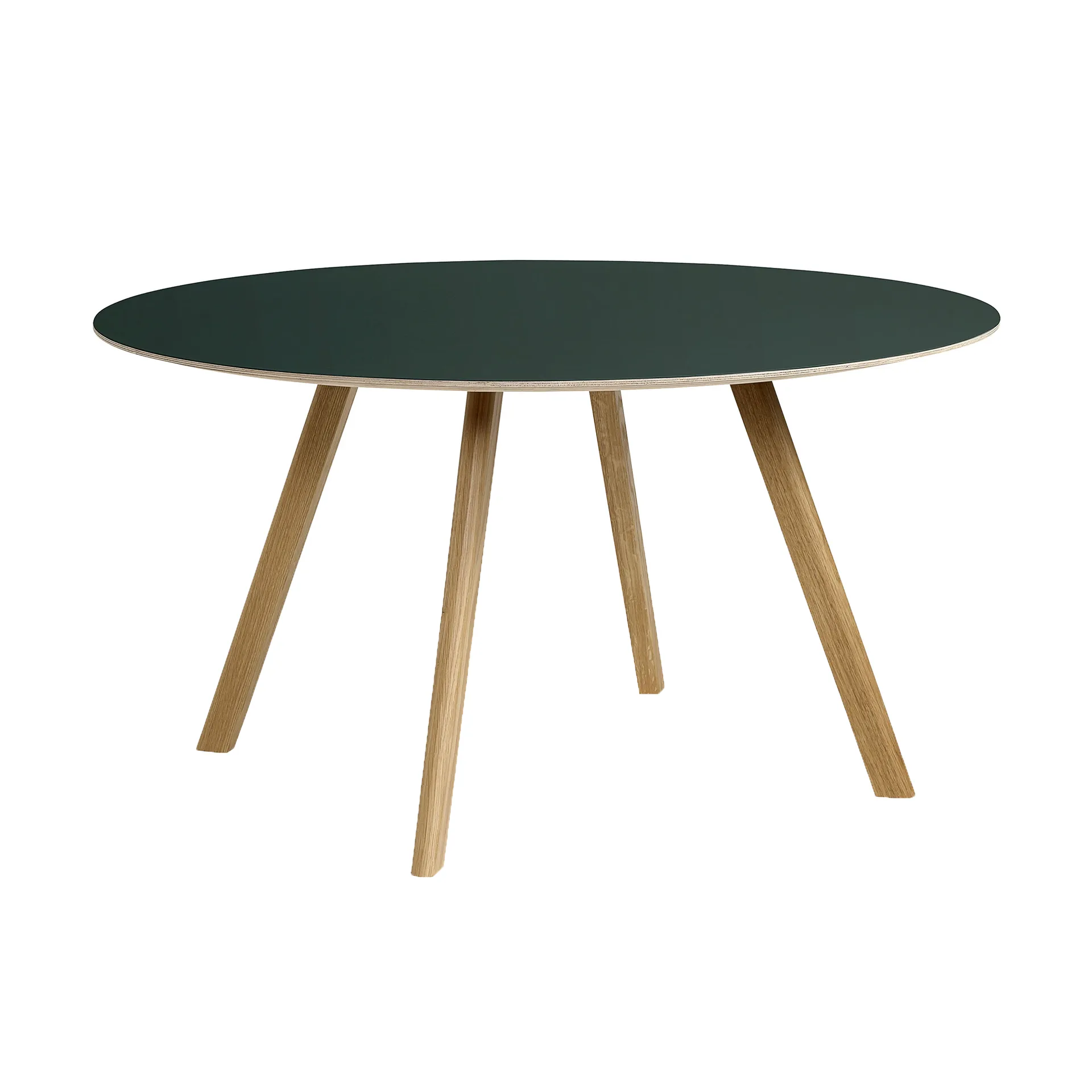 CPH25 2.0 Esstisch Ø140 cm, Green linoleum-lacquered oak HAY