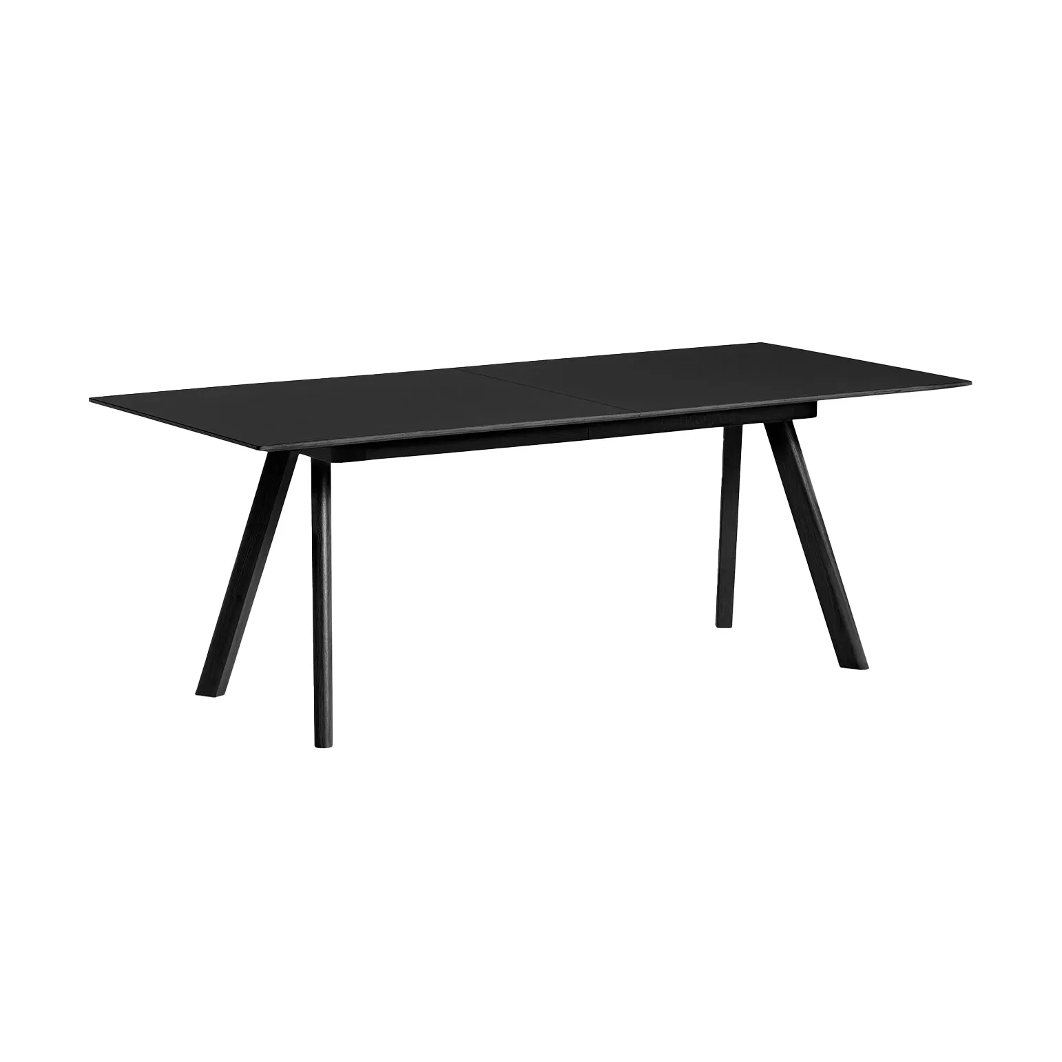 CPH30 2.0 Ausziehbarer Esstisch 80x160 cm, Black linoleum-lacquered oak HAY