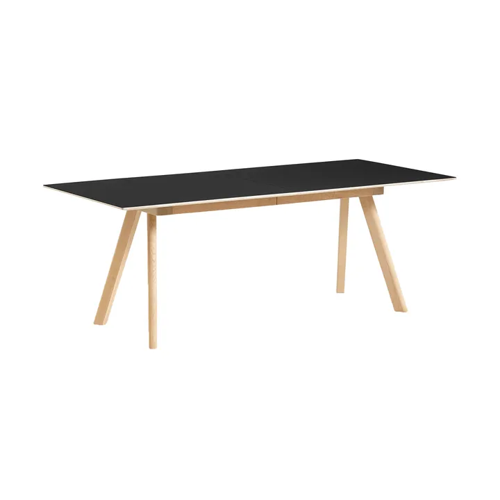 CPH30 2.0 Ausziehbarer Esstisch 90x200 cm - Black linoleum-lacquered oak - HAY