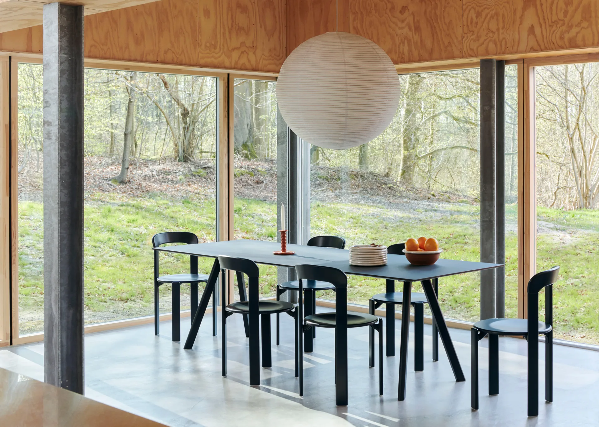 CPH30 2.0 Esstisch 90x200 cm, Schwarz-schwarzlackiert Eichenfurnier HAY