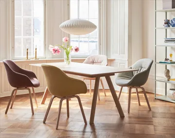 CPH30 2.0 Esstisch 90x250 cm - Off white linoleum-lacq. oak - HAY