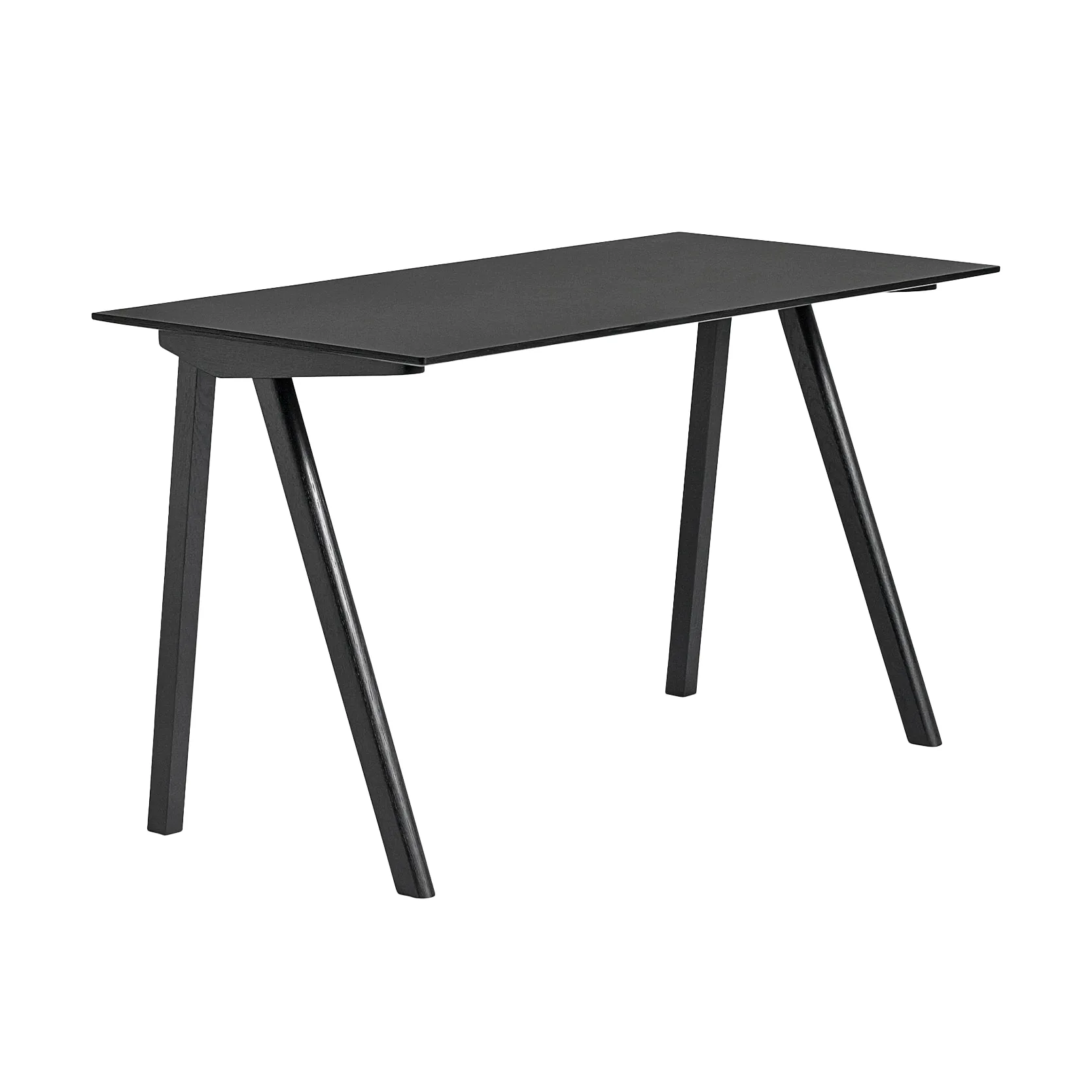 CPH90 2.0 Schreibtisch 65x130 cm, Black linoleum-lacquered oak HAY