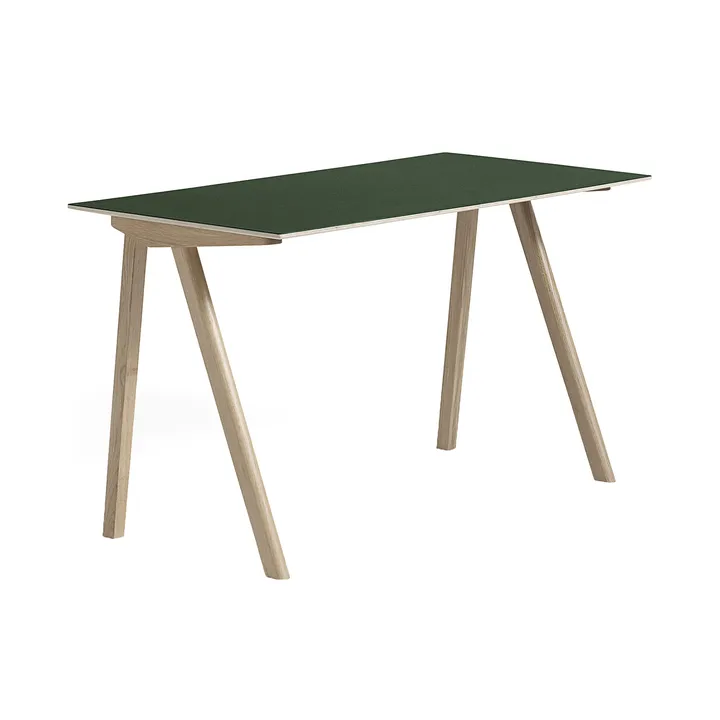 CPH90 2.0 Schreibtisch 65x130 cm - Green linoleum-lacquered oak - HAY