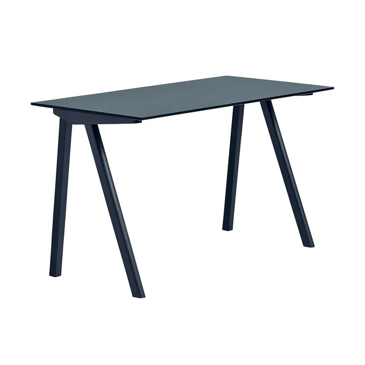 CPH90 2.0 Schreibtisch 65x130 cm - Smokey blue linoleum-Deep blue - HAY
