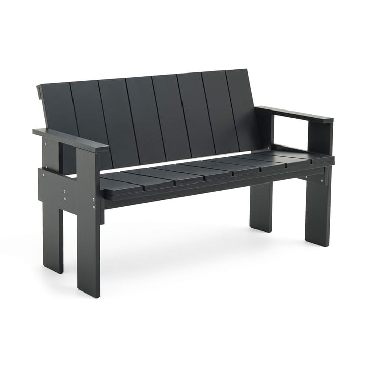 Crate Dining Bench Bank Kiefernholz lackiert - Black - HAY