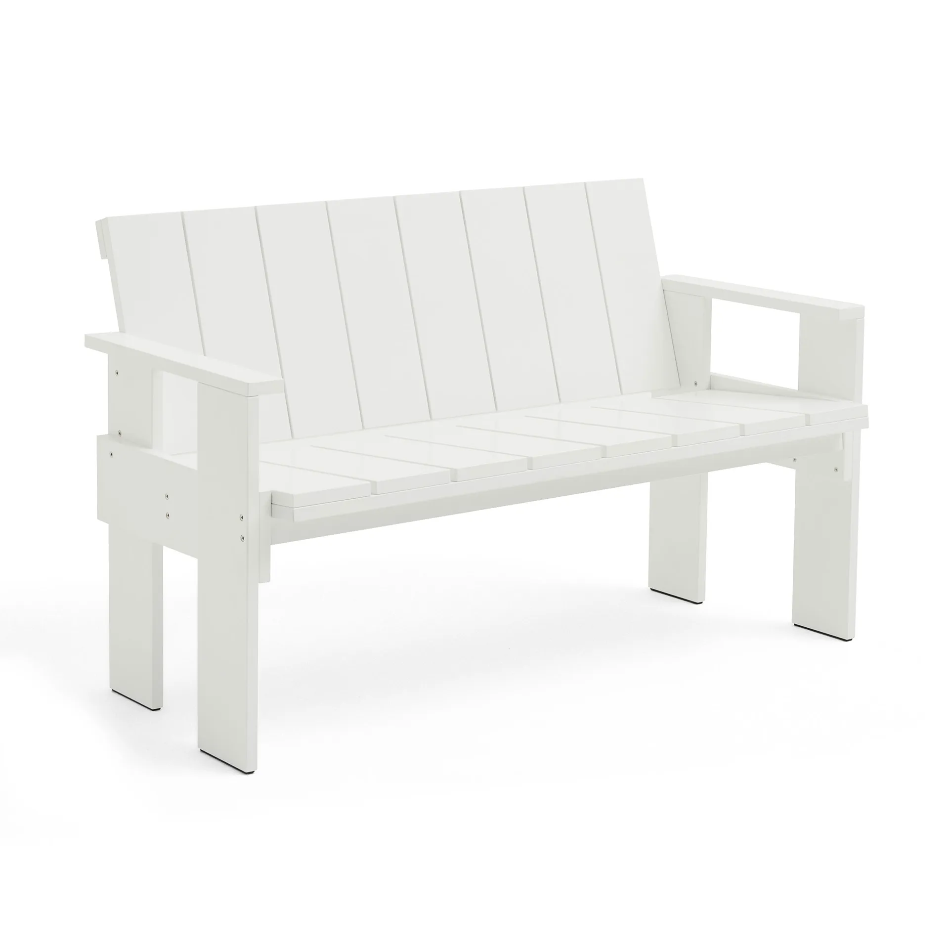 Crate Dining Bench Bank Kiefernholz lackiert, White HAY