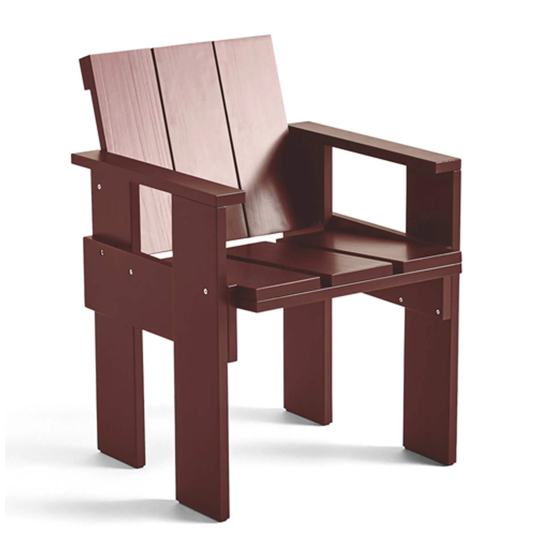 Crate Dining Chair Armlehnstuhl, Iron red HAY