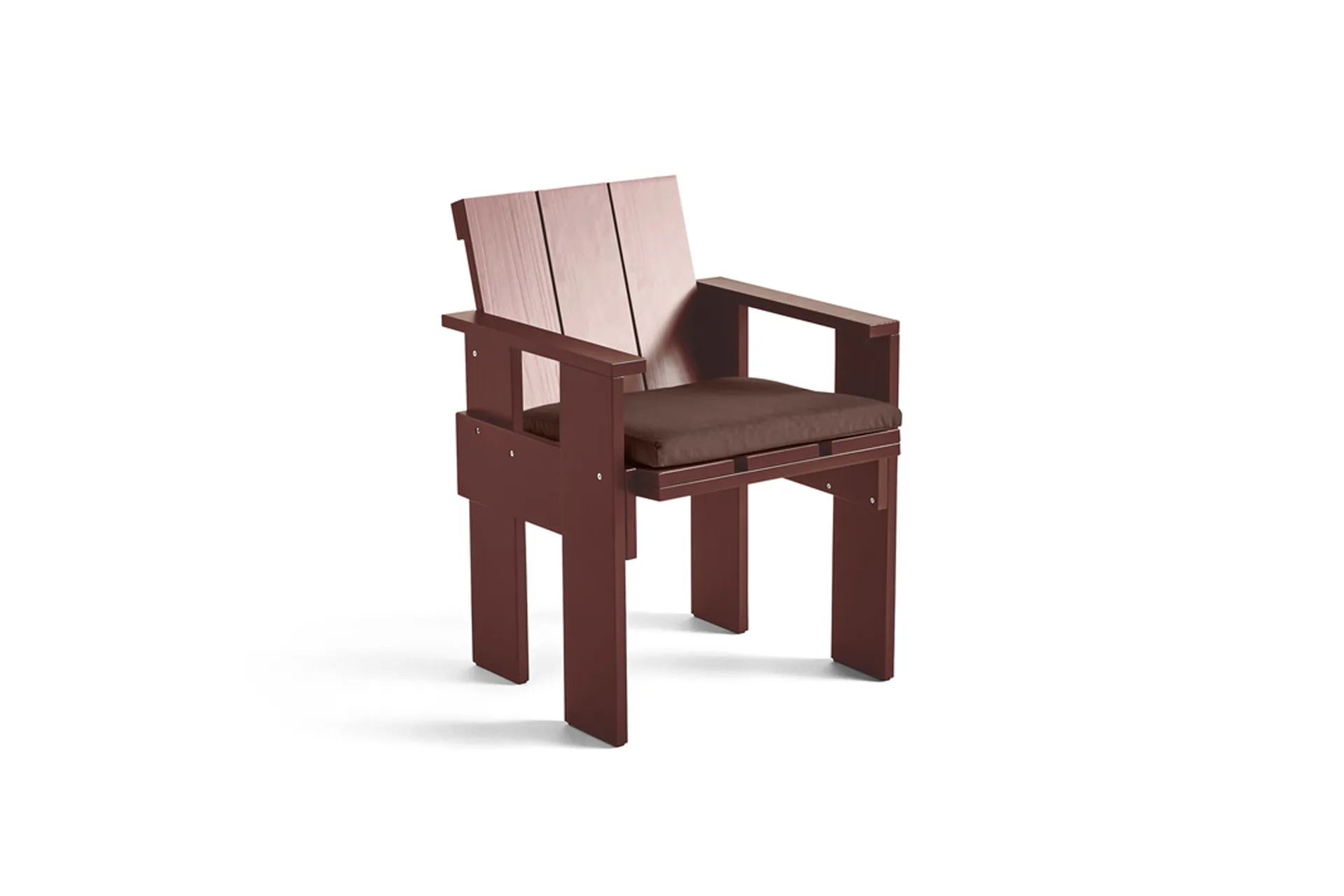 Crate Dining Chair Armlehnstuhl, Iron red HAY