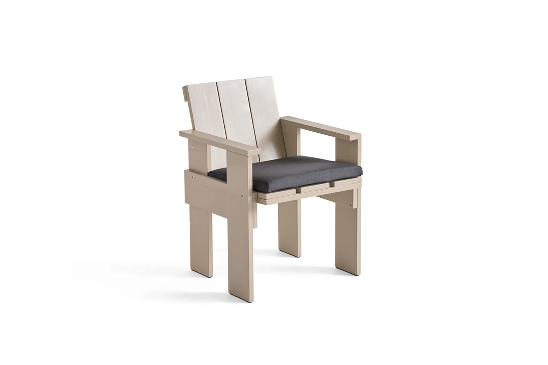 Crate Dining Chair Armlehnstuhl, London fog HAY