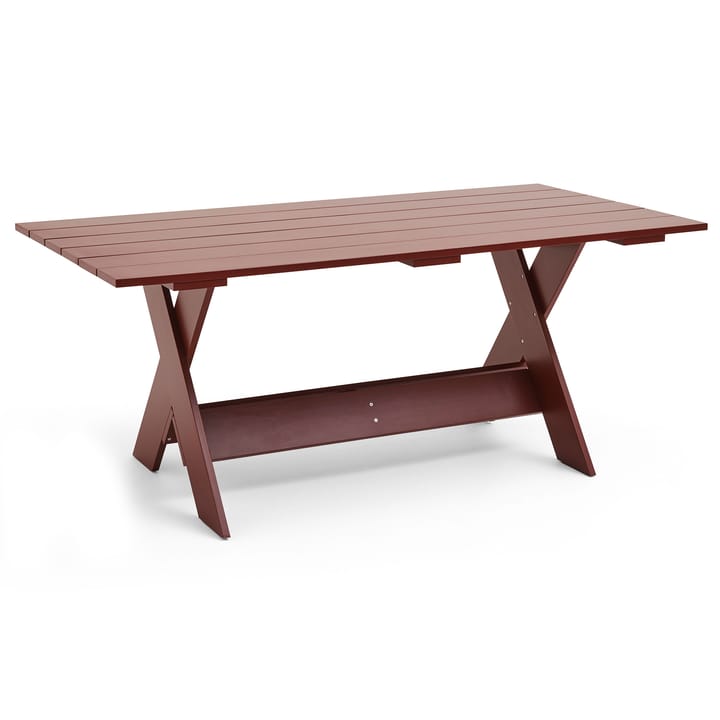 Crate Dining Table Tisch 180x89,5 cm Kiefernholz lackiert - Iron red - HAY