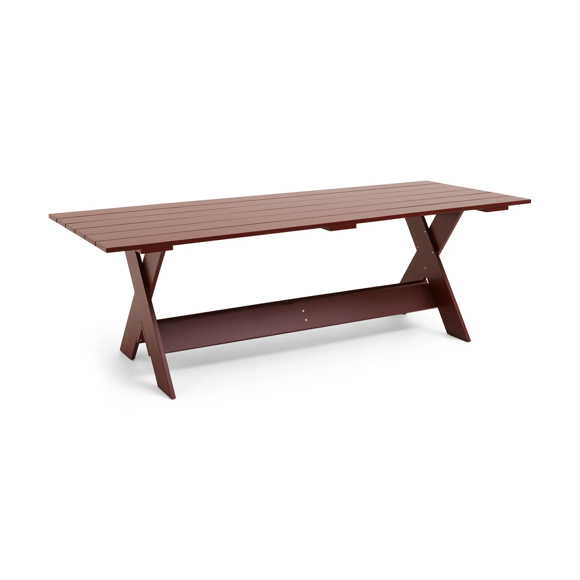 Crate Dining Table Tisch 180x89,5 cm Kiefernholz lackiert, Iron red HAY