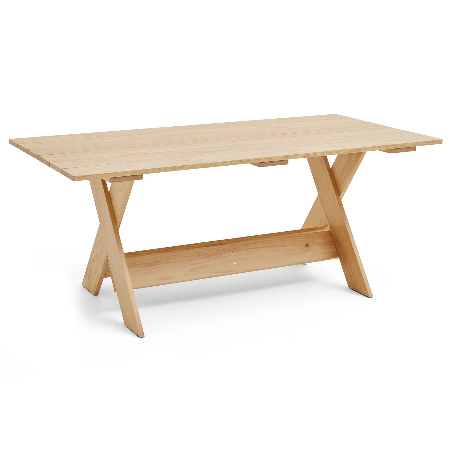 Crate Dining Table Tisch 180x89,5 cm Kiefernholz lackiert, Klar HAY