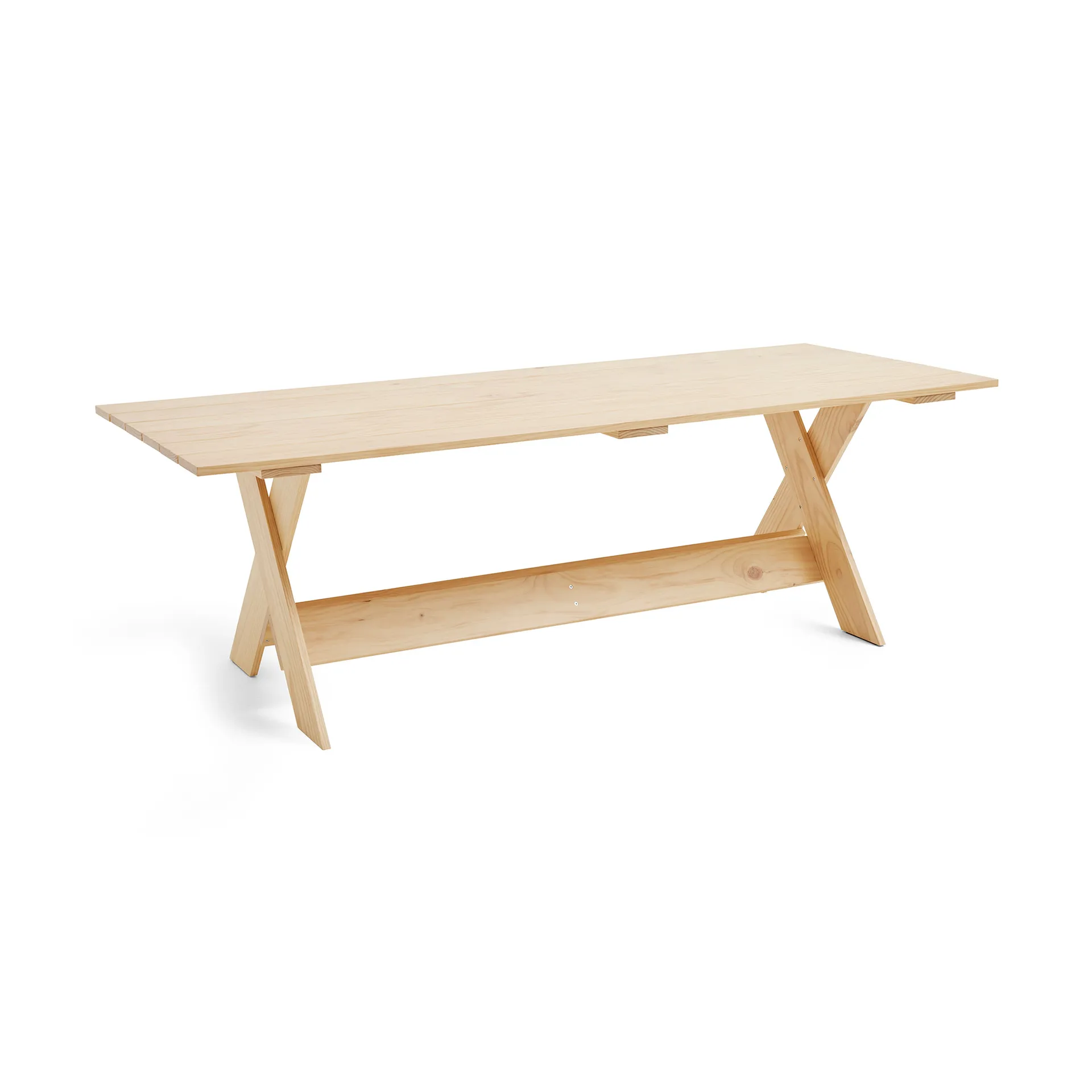 Crate Dining Table Tisch 180x89,5 cm Kiefernholz lackiert, Klar HAY