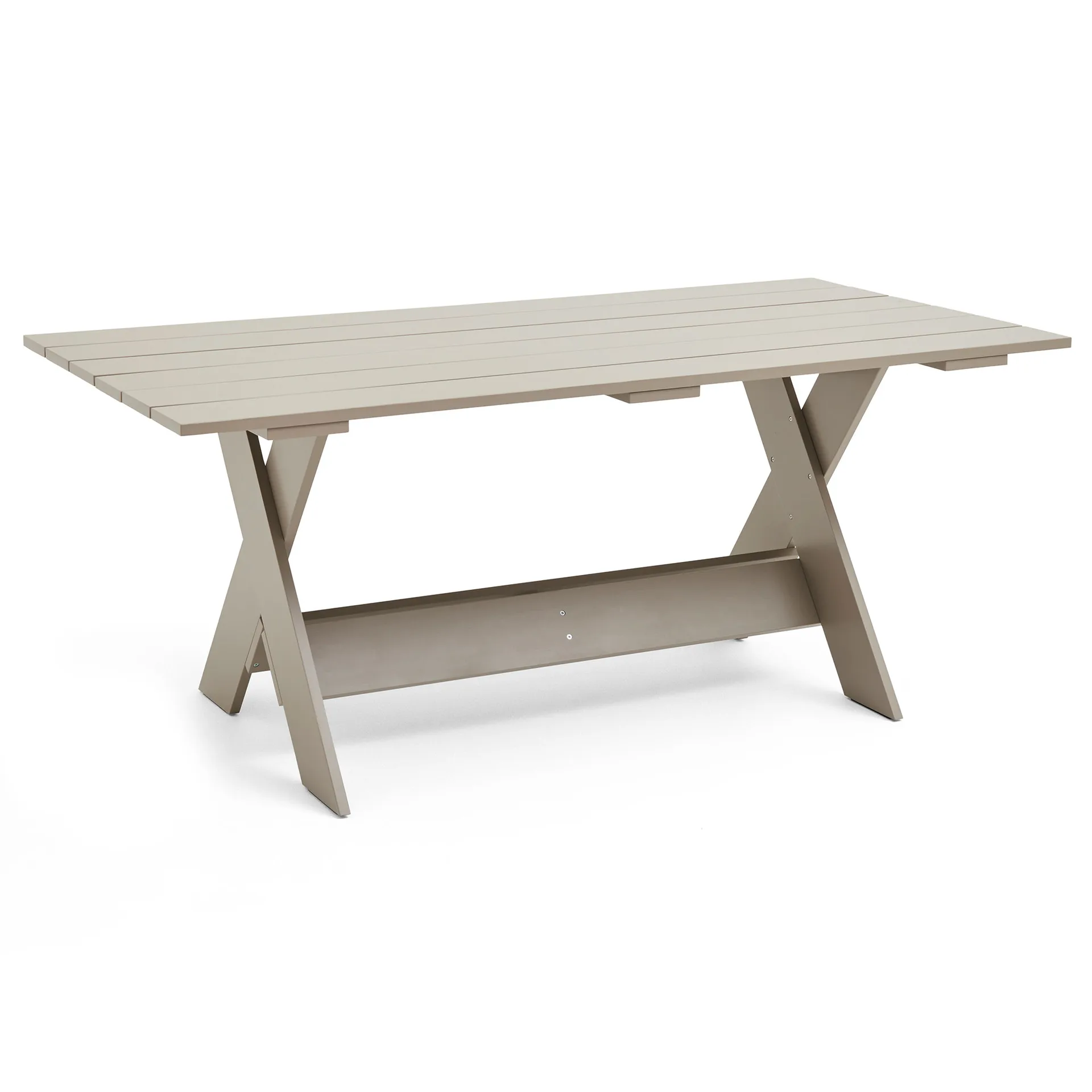 Crate Dining Table Tisch 180x89,5 cm Kiefernholz lackiert, London fog HAY