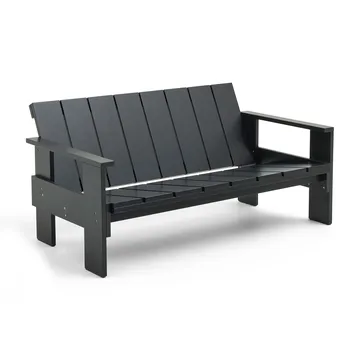 Crate Lounge Sofa Kiefernholz lackiert - Black - HAY