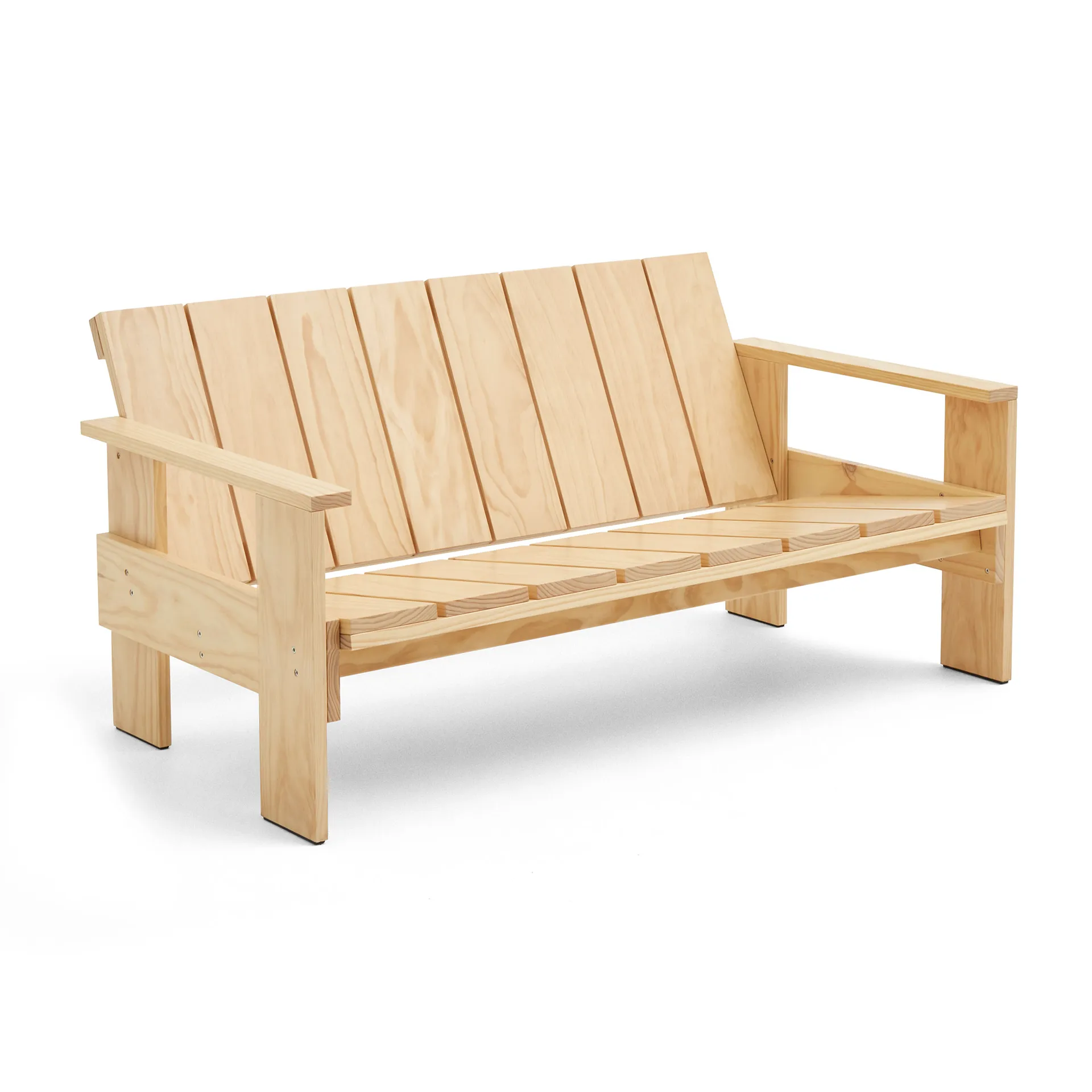 Crate Lounge Sofa Kiefernholz lackiert, Klar HAY