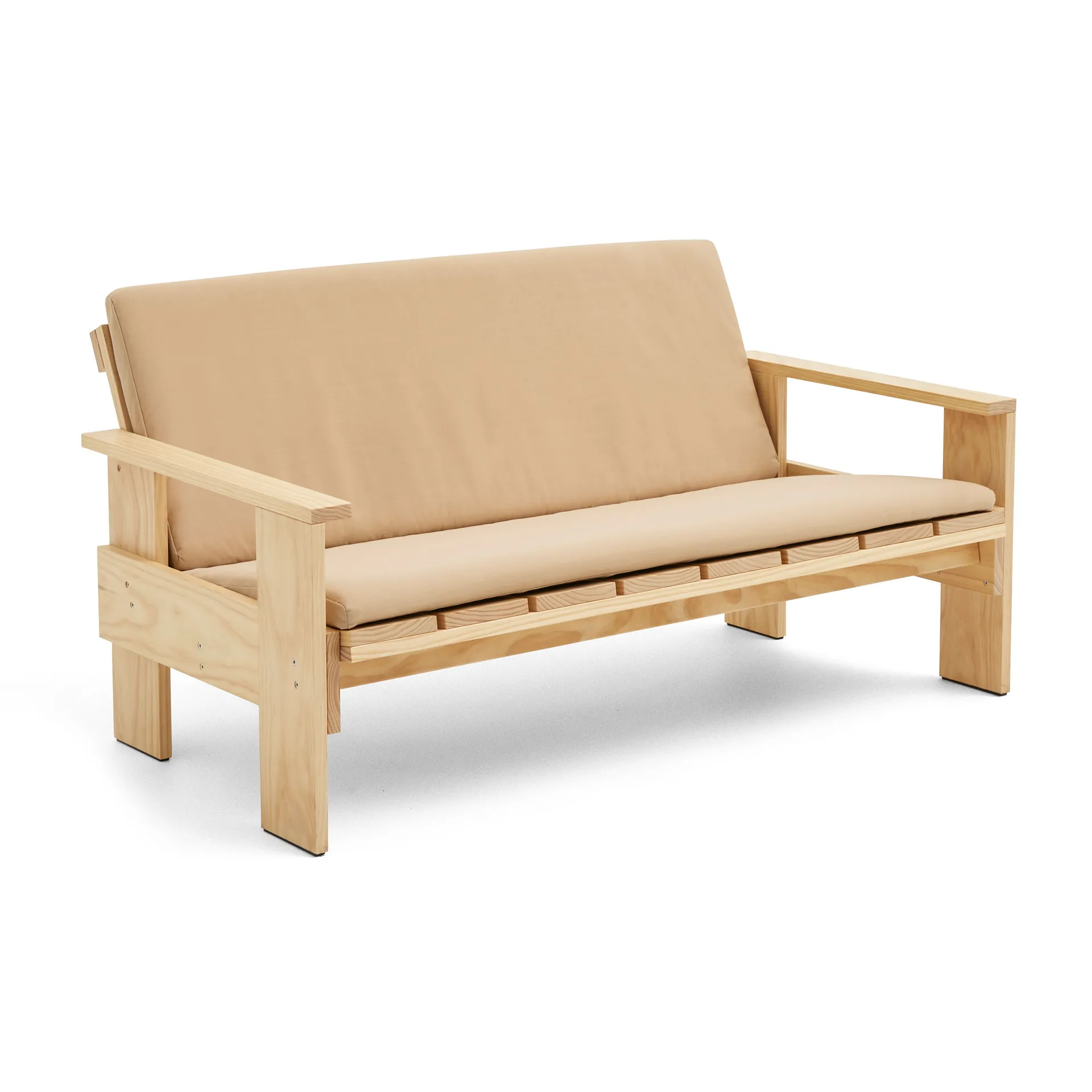 Crate Lounge Sofa Kiefernholz lackiert, Klar HAY