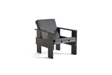 Crate Lounge-Stuhl Kiefernholz lackiert - Black - HAY
