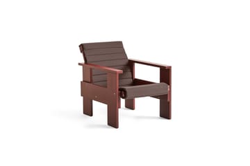 Crate Lounge-Stuhl Kiefernholz lackiert - Iron red - HAY