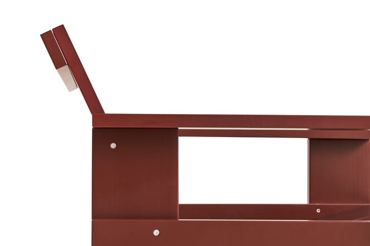 Crate Lounge-Stuhl Kiefernholz lackiert - Iron red - HAY