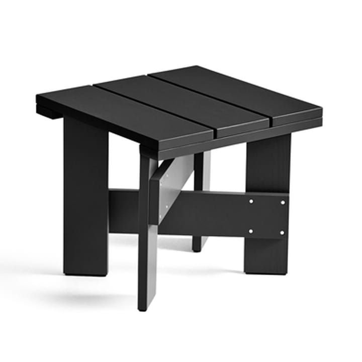 Crate Low Table Tisch 45x45x40 cm Kiefernholz lackiert - Black - HAY