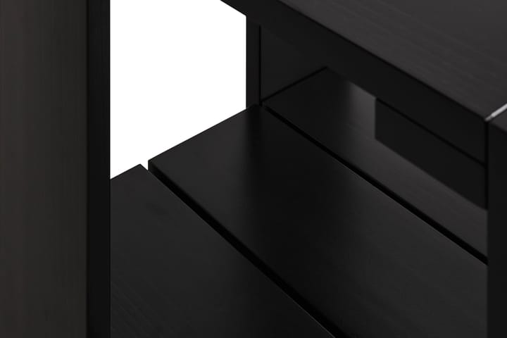 Crate Low Table Tisch 45x45x40 cm Kiefernholz lackiert - Black - HAY