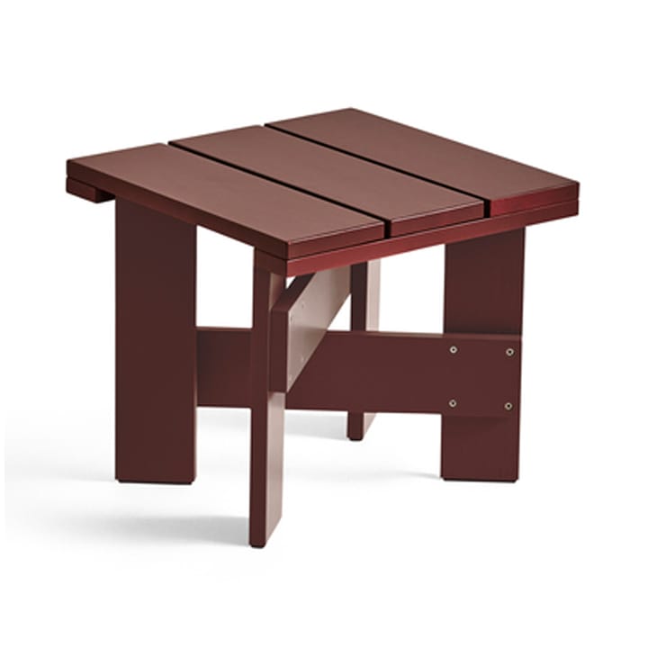Crate Low Table Tisch 45x45x40 cm Kiefernholz lackiert - Iron red - HAY